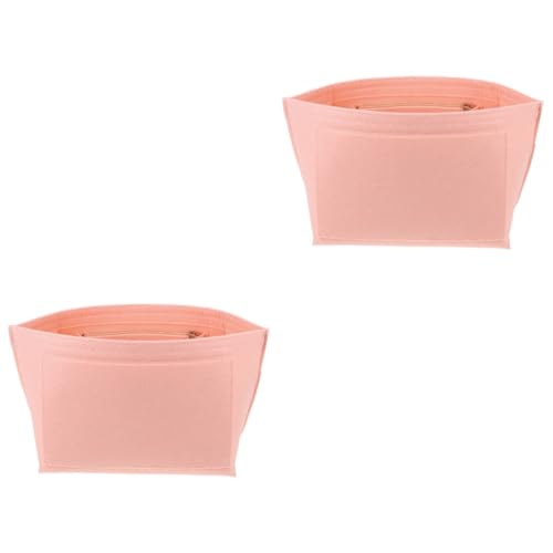 NOLITOY 2pcs Pocket Organizer Felt Insert Bag Multi Compartment Purse Organizer for Handbags Zippered Pocket for Keys Cosmetics Durable Storage present for Women