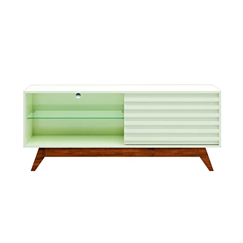 RACK 140CM C/ 1 PORTA CORRER OFF WHITE/NOBRE