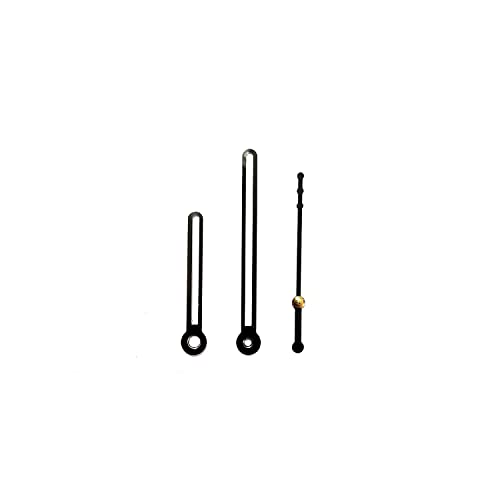 Image of Black Metal Clock Hands Replacement Set - Modern Metallic Black Needles for DIY Wall Clock Making, Resin Art & Crafts (Set of 1) (Geetanjali)