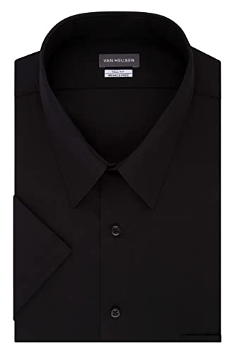 Image of Van Heusen Men's TALL FIT Short Sleeve Dress Shirts Poplin Solid (Big and Tall)