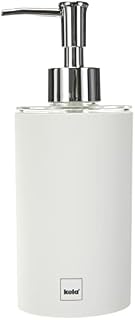 kela Liquid soap Dispenser Lis of Plastic in White, 6.5 x 6.5 x 18.5 cm