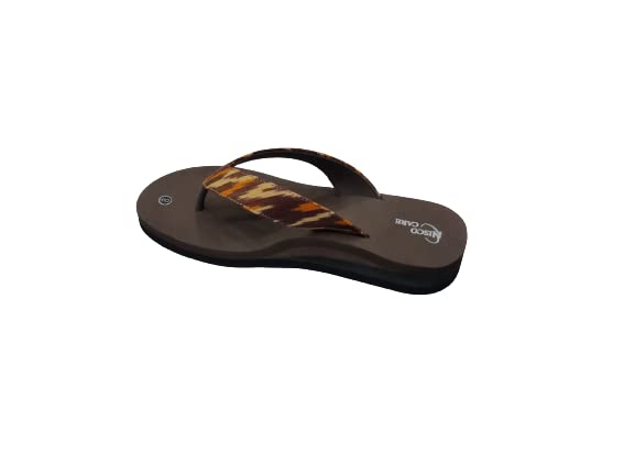 Nisco care MCR chappals for women with arch support extra soft diabetic & orthopaedic slipper (Brown orange/cream, 10) (B0D33V6T3D) Amazon Price History, Amazon Price Tracker