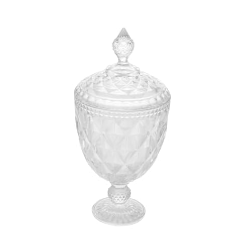 Potiche de Cristal com Pé Diamond 15cm x 32cm, Lyor