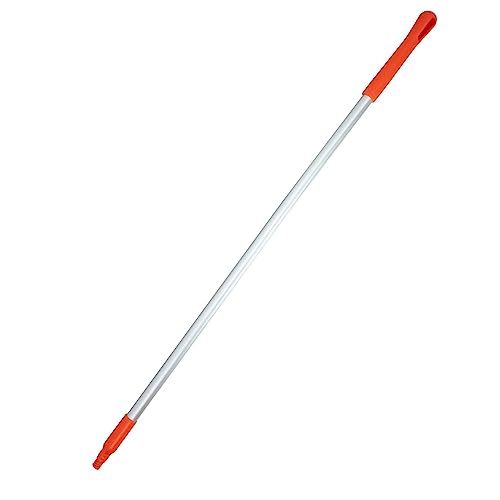 Image of SPARTA Adjustable Aluminum Broomstick, 48 inch Mop and Broom Handle Replacement with Color-Coded System for Environments with Harsh Cleaning Agents, Aluminum, 48 Inches, Orange