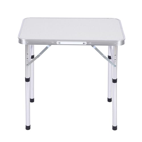 Table de camping pliante portable en aluminium léger réglable pour pique-nique