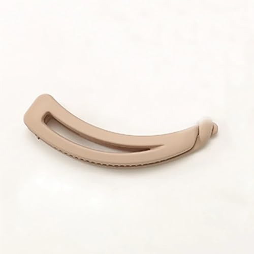マットなビンテージバナナクリップ カーリー ロング ストレート ショートヘア用 爪 女性 女の子 ヘアスタイリング ポニーテールホルダー ヘアピン クランプ グリップ(Beige)