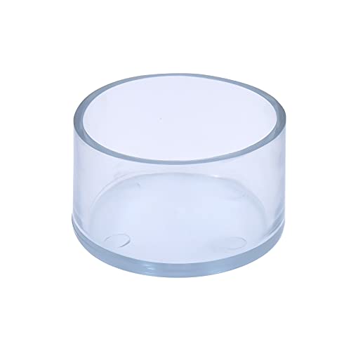Flyshop - Coprigambe in PVC per sedie e mobili, antigraffio, per ridurre il rumore, rotondi, 50 mm, 2-Pollici, confezione da 12 pezzi, colore: Trasparente