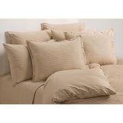 Crystal Trading 4-Piece Bed Sheet Set - Dobby Stripe - 100 Cotton Sateen - 400 Thread Count Full