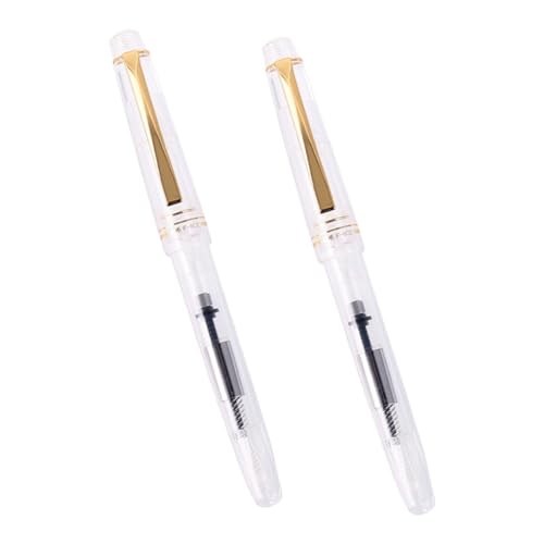 NUOBESTY 2Pcs Transparent Calligraphy Brush Traditional Calligraphy Pens for Beginners Soft Tip for Smooth Writing and Precise Strokes and Painting
