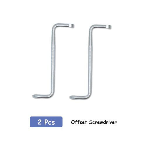 Joyangy Pack Of 2 Offset Screwdriver Set, Alloy Steel Right Angle Phillips Screwdriver, 90 Degree Double Ended Head Screw Driver, Z-Type Screwdriver With Flat Head And Phillips #TOP4