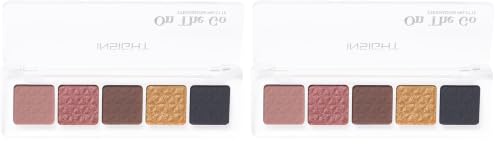 Image of INSIGHT On The Go Eyeshadow Palette - Umbra | Highly Pigmented | Silky Smooth | Crease-Free Blending | Shimmer & Matte Shades | Travel-Friendly (10g) (Pack of 2)