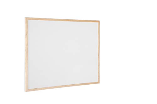 Bi-Office Budget Whiteboard mit Holzrahmen, magnetisch, 5 Größen wählbar, 80 x 60 cm