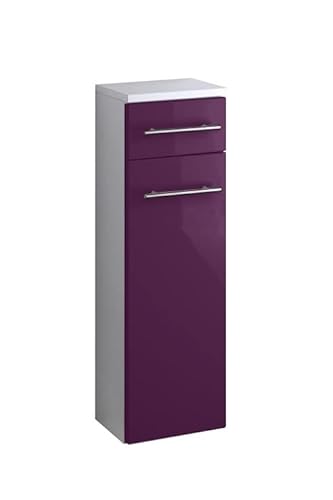 Held Möbel Bad Unterschrank Parma in Hochglanz aubergine 25 cm breit