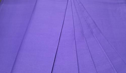Image of 100% Cotton Unstitched Material for Women's Skirts, Saree Petticoats, Pyjamas, Patiyala Pants, Salwar, 2 Meter Poplin,89 cms Width Fabric (Lovender)
