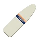Ironing Board Cover and Pad Extra Thick Heavy Duty Padded 4 Layers, Silver Coated Ironing Board Cover, Non Stick Scorch and Stain Resistant Standard Size 15x54 inch with Elasticized Edges (Linen)