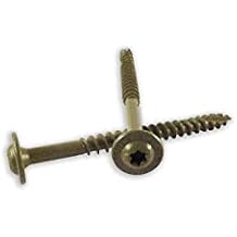WoodPro Fasteners ST14X312B 1/4-Inch by 3-1/2-Inch Length Round Washer Head Exterior Wood Screws, 250-Pack , Gold