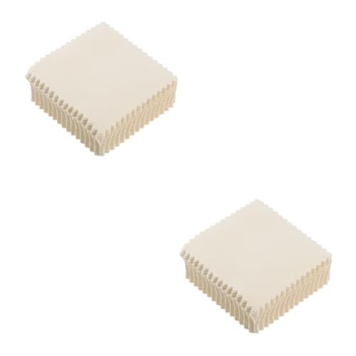 VALICLUD 2 Series Paño De Limpieza De Plata Paños Limpiador De Deslustre De Joyas Limpiador De Plata Cleanseen Bayeta Cleaning Cloth Paño De Joyería Paño para Pulir Cubiertos 50 Piezas*2