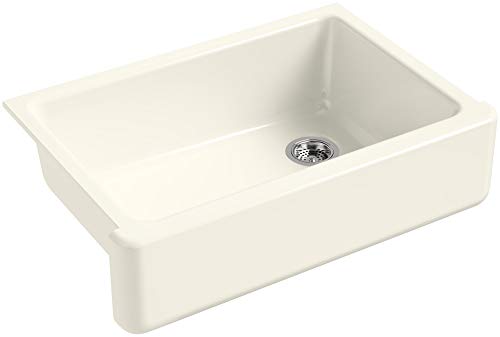 KOHLER Whitehaven® 32-3/4" Farmhouse Self-Trimming Undermount Single-Bowl Kitchen Sink Undermount,