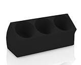 Dipping Powder Flüssigkeiten Halter – Ergonomischer Ständer für 3 Flaschen – Anti-Kipp Design für Maniküre & Nageldesign – 40mm Öffnung (schwarz)