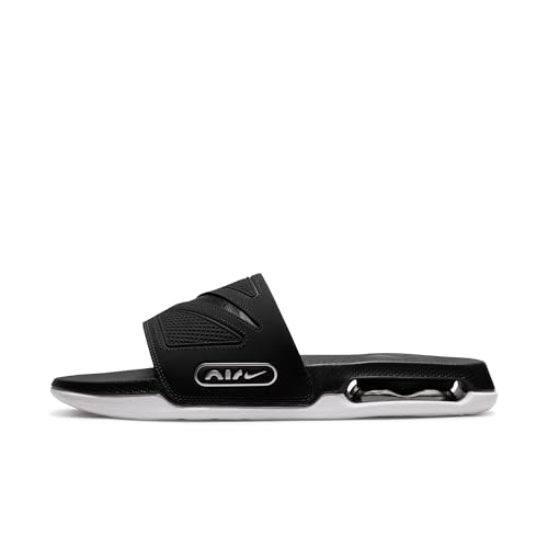 Nike Men's Air Max Cirro Slides, Black/Black-Metallic Silver-White, 9