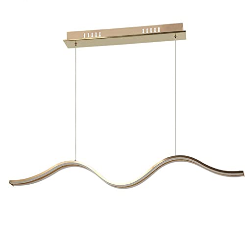 Chandelier LED suspendu vague 36W blanc chaud pour salle à manger