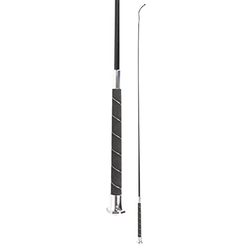 Whip Virgo BR Dressage 100 cm : cravache noire élégante pour l'entraînement quotidien en manège
