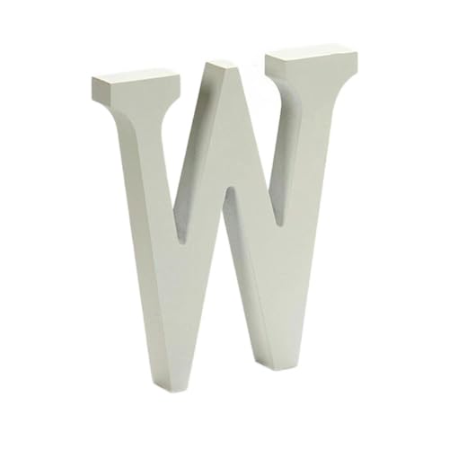 Letra W madera blanco con acabado premium de 21cm pack de 12 piezas 2