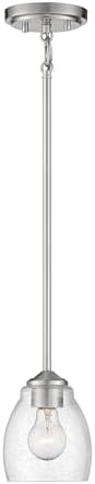 Minka Lavery 2430-84 Winsley Pendant, 1-Light, 60 Total Watts, 5.38-in H x 6.88-in W, Brushed Nickel
