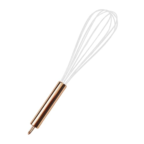 Batidor de alambre de acero en Color dorado, látigo de alambre para mezclar huevos, salsas y masas, herramienta de cocina pequeña, látigo con agujero colgante