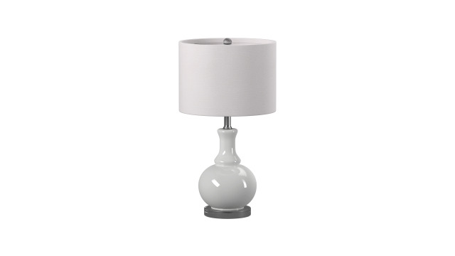 Lámpara de mesa blanca moderna de vidrio 28 pulgadas miniatura 6