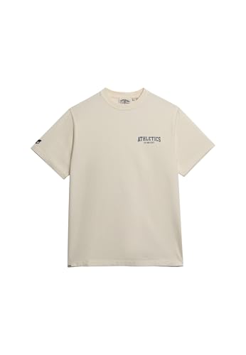 Superdry Damen Übergroßes Athletic Essentials T-Shirt Wüstenknochen Wollweiß 34