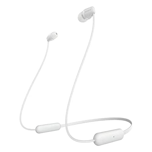 Image of SONY WI-C200 Wireless Bluetooth Headphones - White