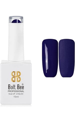 Image of Bolt Bee Dark Blue Color Gel Nail Polish Soak Off UV Gel 15ML DIY at Home Manicure Salon Nail Art