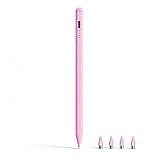 Stylus Pen for Samsung Galaxy Tab A11 / A11+, A9 / A9+, A8, A7 Lite, Active Capacitive Pencil for Samsung Android Tablet & iOS Touchscreens, High Precision Digital Pen with 4 Tips (Pink)