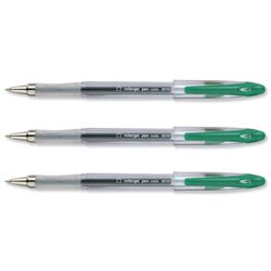 5 Star Office Roller Gel Pen Green Pack of 12