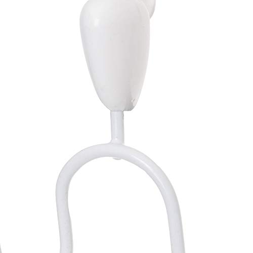 Gancho Gotas Duplo para Porta de Armário, Metaltru, Branco com Branco