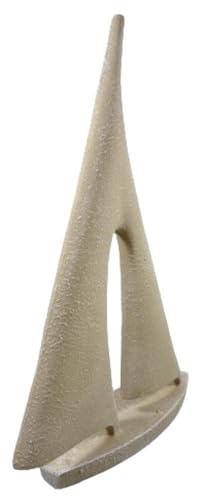 Generisch Design Segelboot 28 x 20 x 5 cm Segelschiff Maritim Steinguss Deko GTT J263