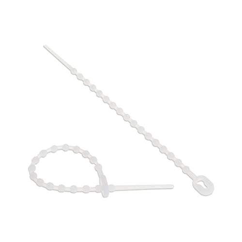InLine® Cable Ties – White 59977 a Hook and Loop Cable Ties Straps (20 cm)