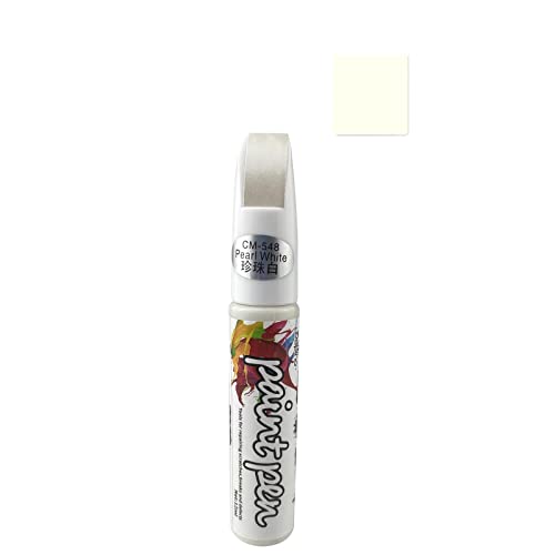 Depino Touch Up Paint For Cars Scratch Remover Waterproof Auto Pen Two-In-One Car Touch Up Paint 0.4 Oz (Pearl White) #TOP1