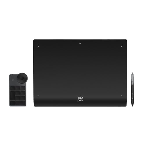 Image of XPPen Deco Pro XLW (Gen2) Wireless Professional Graphic Pen Tablet with 16384 Level Pressure Sensitivity, X3 Pro Battery Free Stylus & Mini Key-dial, Bluetooth connectivity (15 inchx9 inch)