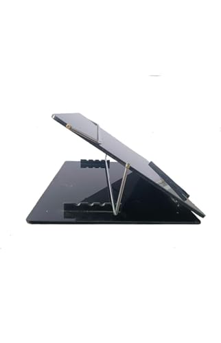 Image of Acrylic Table Top Elevator Writing Desk Standard 7mm Thickness -Black Smoke Color with Height Adjustable 15x12 Inch