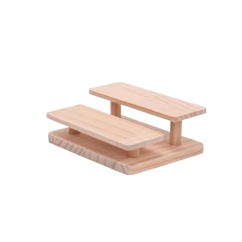 Expositor de gafas de madera maciza con acabado natural de alta resistencia