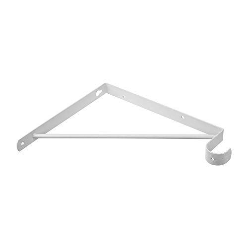 Dewell 2 Pcs Shelf And Rod Brackets, Wall Mounted Shelf Supports White,Srb300 #TOP1