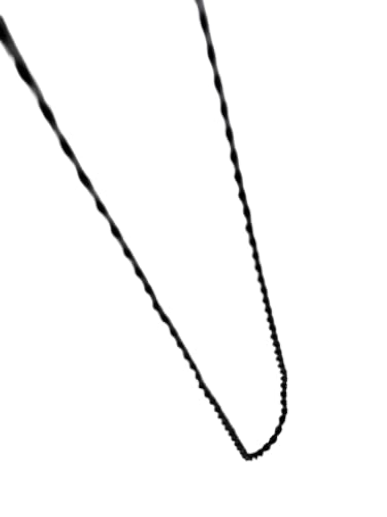 Black Chain Band Ring and Braided Necklace Jewellery Set