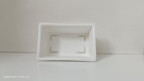 Image of Small Rectangular Pot, Multicolor, 6 inch, 3 Pieces