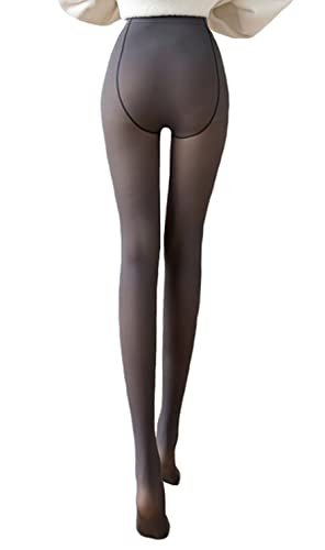 Image of Pnadty Women's High Waisted Velvet Warm Elastic Tights Winter Fleece Lined Thick Leggings Pants