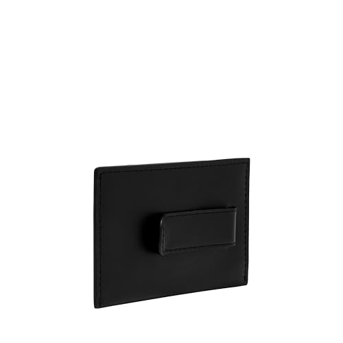 Image of Fossil Men's Wallet, Westover Leather Card Case with Money Clip, Wallet for Men, Black