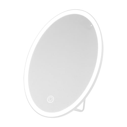 Espejo de maquillaje LED compacto para escritorio