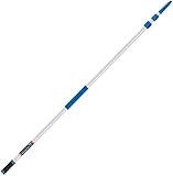 Unger Professional Connect & Clean 6 - 18 Foot Telescoping Extension Multi-Purpose Pole with Quick-Flip Clamp, Window Cleaning, Dusting, Silver