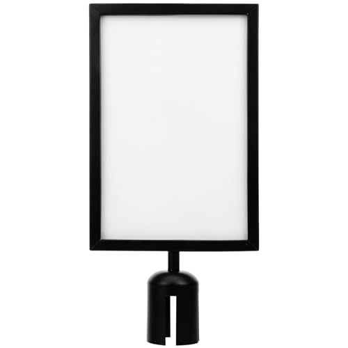 Porte-Affiche Vertical A4 Cadre Noir, Installation Facile pour Finir les Files Confuses